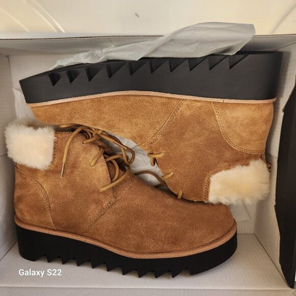 Eileen Fisher "Kenille" Syrup Sport Suede Booties. NIB. Size 6 - Picture 9 of 10